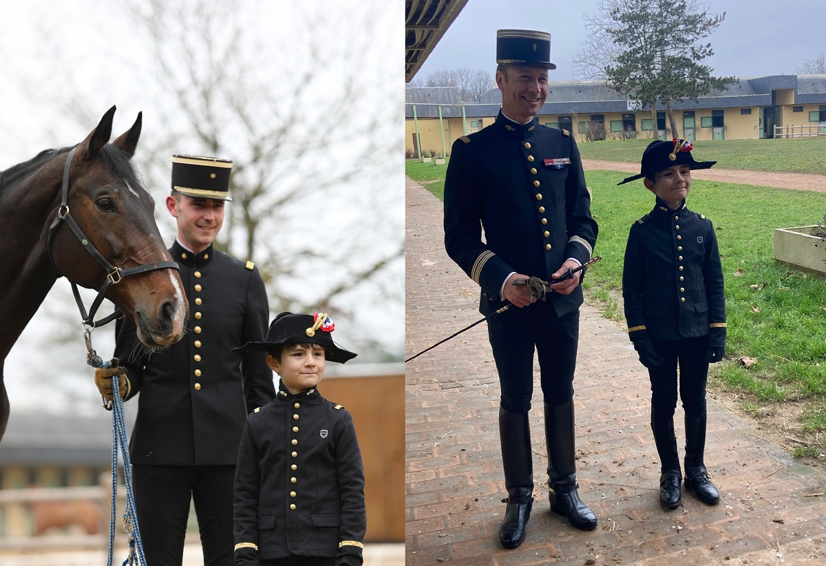 Saumur. Lucio réalise son rêve en rencontrant des écuyers du Cadre Noir