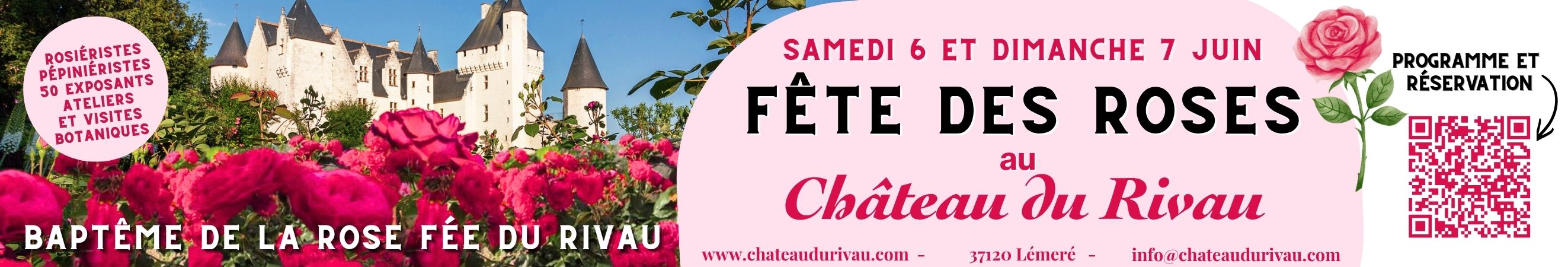 Bannière Fête des Roses Saumur Kiosque 2026
