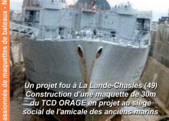 La Lande-Chasles. La maquette de 30 mètres d’un bateau !