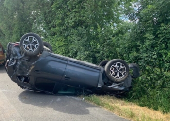 Thouarsais. Un conducteur ivre finit sa course sur le toit