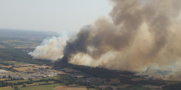 Vivy. 50 hectares déjà partis en fumée aux abords de l&rsquo;étang de Monteaux