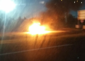 Doué-en-Anjou. Une voiture en feu le long de la RD 960, les pompiers interviennent