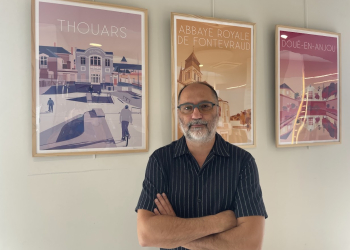 Saumur. Destination : L&rsquo;illustrateur Fortu expose à l&rsquo;Office de Tourisme